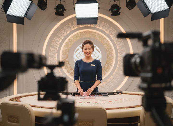 Live casino studio table